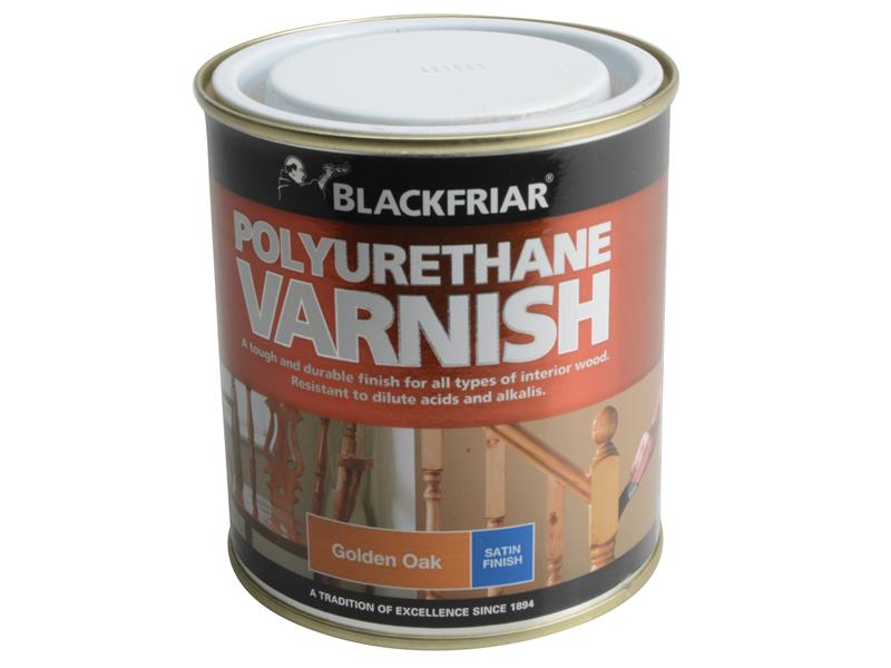 Blackfriar Polyurethane Varnish Satin Golden Oak 500ml BKFPVSGO500