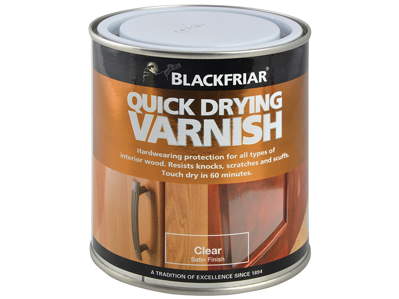 Blackfriar Quick Drying Duratough Interior Varnish Clear Satin 250ml BKFQDDVCS250