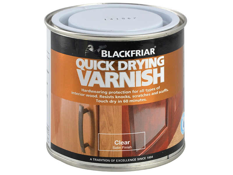 Blackfriar Quick Drying Duratough Interior Varnish Clear Satin 500ml BKFQDDVCS500