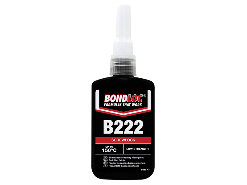 Bondloc B222 Screwlock Low Strength Threadlocker 50ml BONB22250