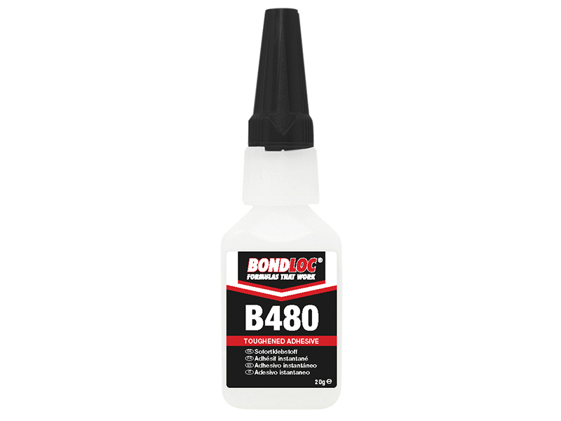 Bondloc B480 Black Rubber Toughened Cyanoacrylate 20g BONB48020