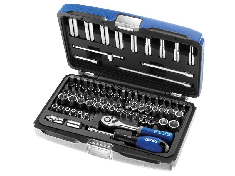 Expert 1/4in Drive Socket &amp; Accessory Set, 73 Piece BRIE030707B