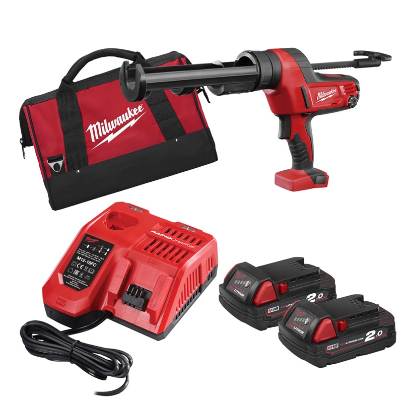 Milwaukee 18V 310ml Caulking Gun - C18PCG310 - 2.0Ah Pack