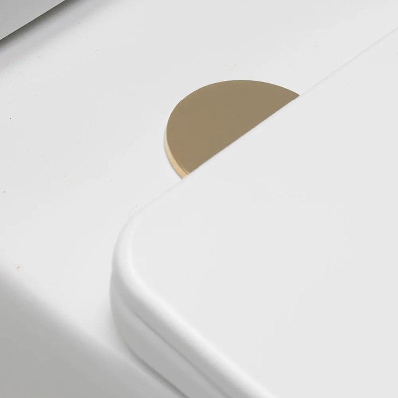 QX WC Seat Hinge Covers (Pair) - Brushed Brass