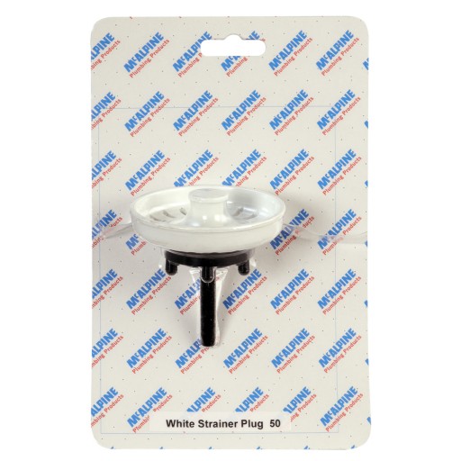 McAlpine Handipak No.50 White Basket Strainer Plug