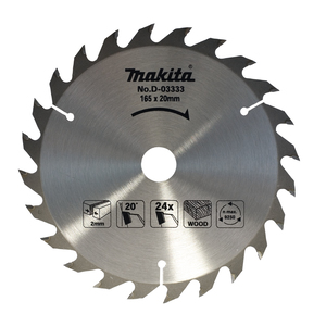 Makita Circular Saw Blade - TCT Wood - 165mm x 24mm x 4Th - D-03333