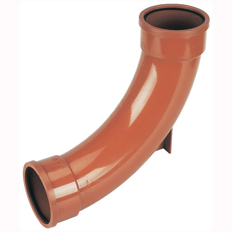 Floplast D571 87.5* Rest Bend Double Socket 110mm Underground Drainage