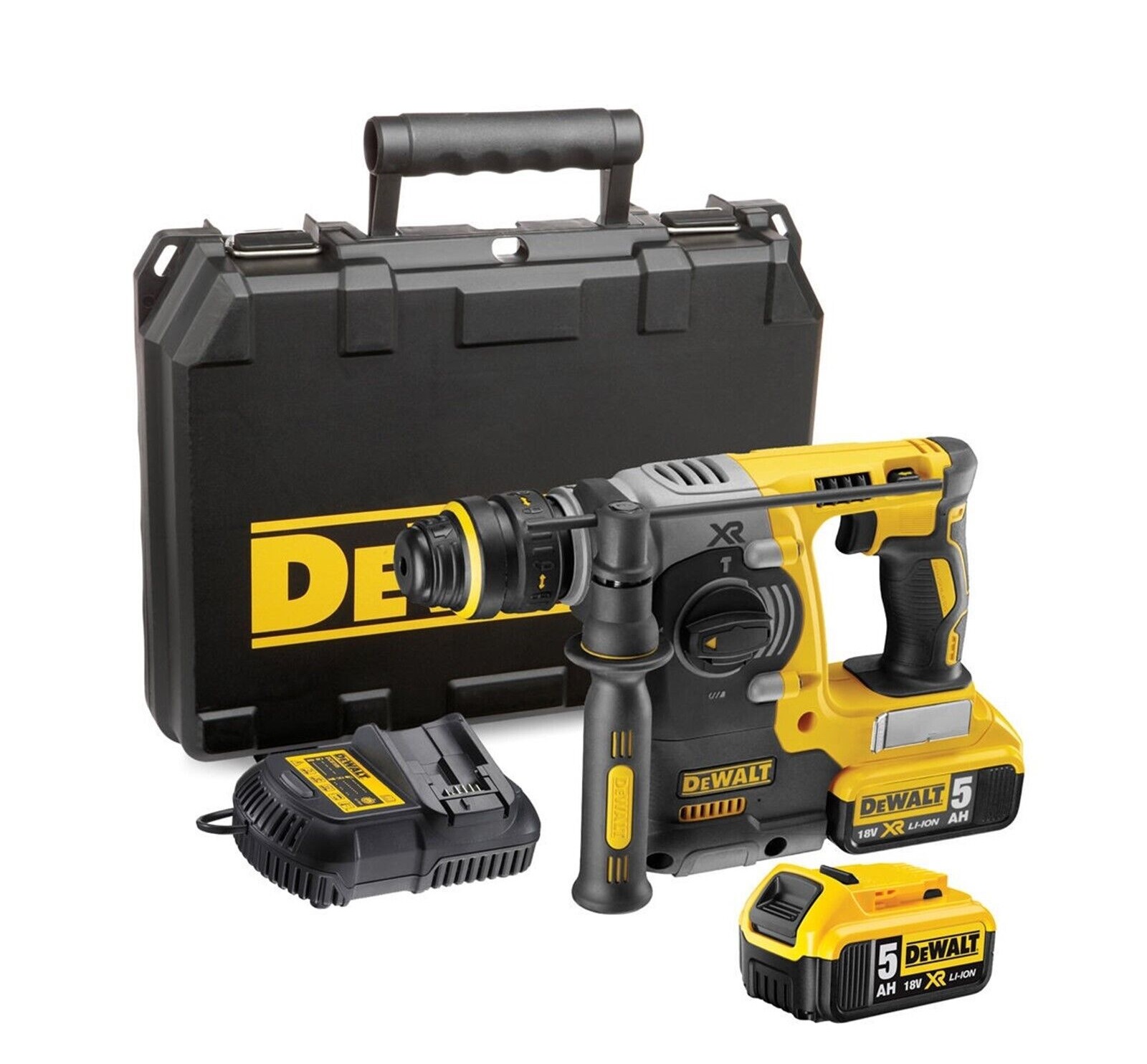 Dewalt 18V Xr Brushless 3 Mode SDS Hammer - DCH273 - 5.0Ah Pack