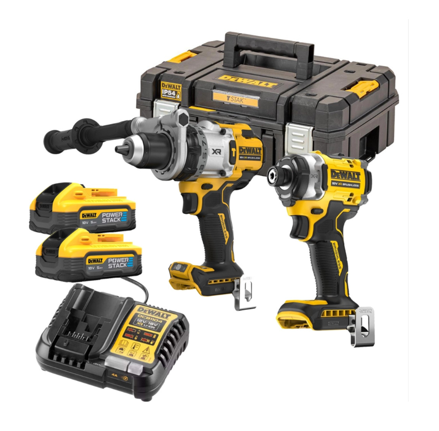 Dewalt 18V XR High Power Combi Drill &amp; Impact Driver - DCK2200H2T - 5.0ah Pack