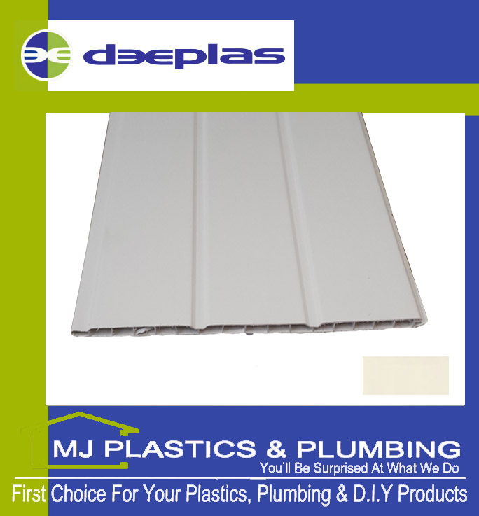 Deeplas Embossed Cladding Deeplas Hollow Cladding (Soffit Board) 300mm - Cream