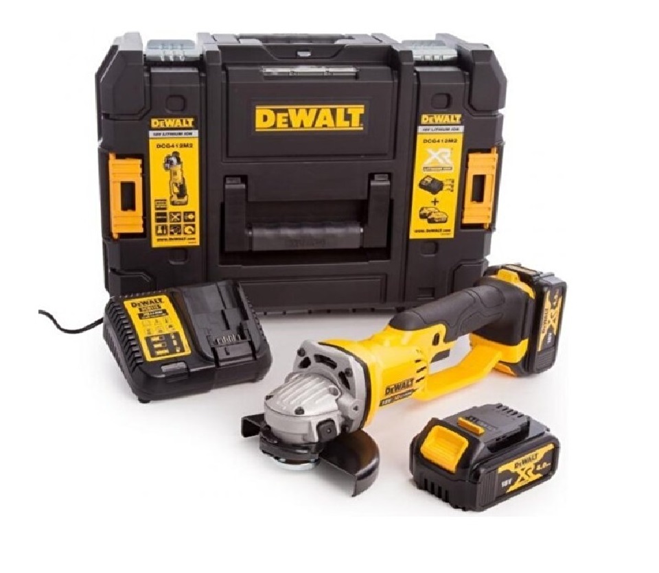 Dewalt 18V XR 125mm Premium Angle Grinder - DCG412M2 - 4.0Ah Pack