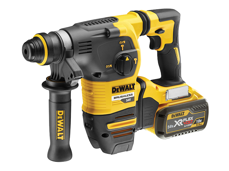 DeWALT Power Tools DCH333X2 XR FlexVolt Brushless SDS Plus Hammer 54V 2 x 3.0Ah Li-ion DEWDCH333X2