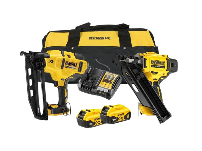 DeWALT Power Tools DCK246P2 XR Nailer Kit 18V 2 x 5.0Ah Li-ion DEWDCK246P2