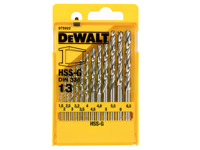 DeWALT Power Tools HSS-G Jobber Drill Bit Set, 13 Piece DEWDT5922QZ