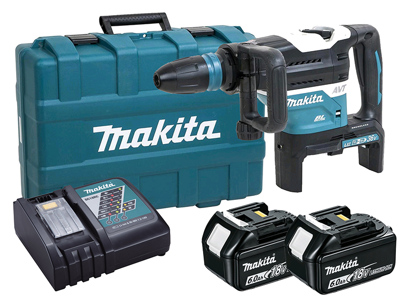 Makita 18V Twin Brushless SDS Max Hammer - AWS - DHR400ZKU - 6.0Ah Pack