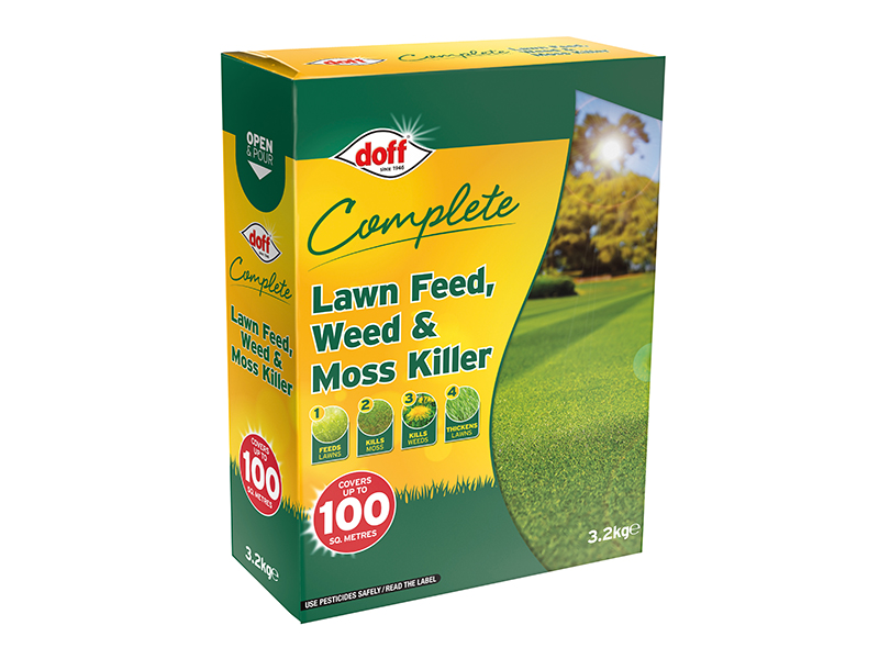 DOFF Complete Lawn Feed, Weed & Moss Killer 3.2kg DOFLM100