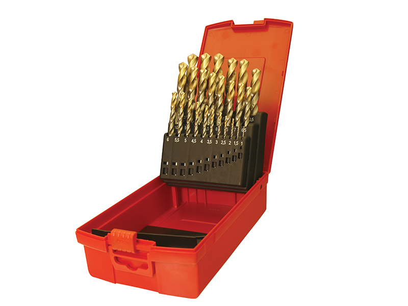 Dormer A095 Set 204 HSS TiN Coated Jobber Drill Set of 25 1.0-13.0 x 0.5mm DORA095204