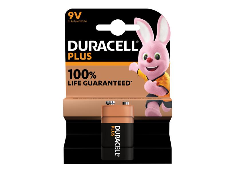 Duracell 9V Plus Power +100% Battery (Single Pack) DUR9V100PP1