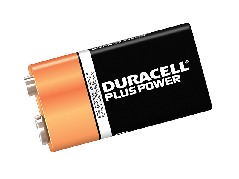 Duracell 9V Cell Plus Power MN1604/6LR6 Batteries (Pack 2) DUR9VK2P