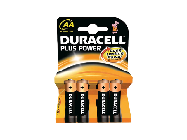 Duracell AA Batteries Cell Plus Power LR6/HP7 Pack of 4