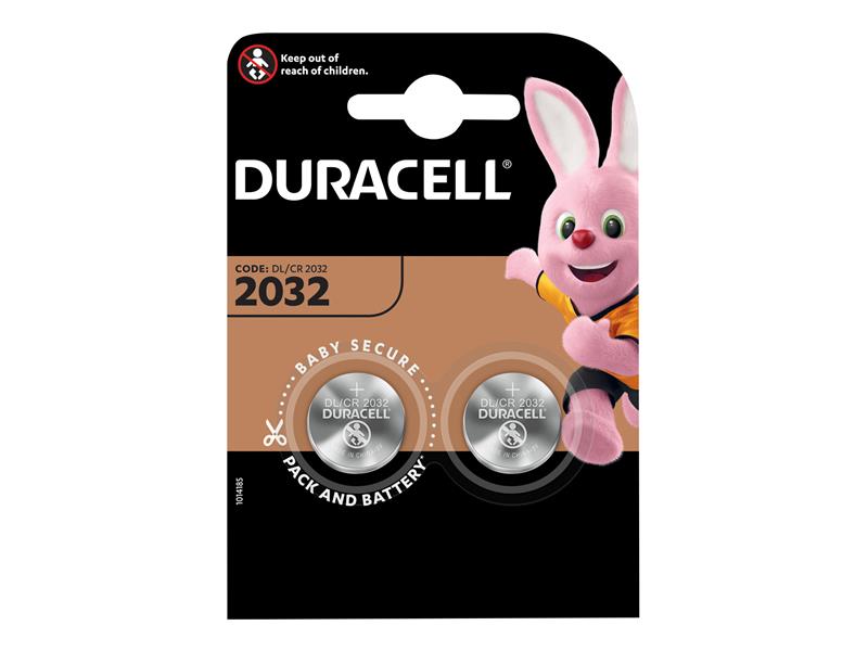Duracell CR2032 Coin Lithium Battery (Pack 2) DURCR2032