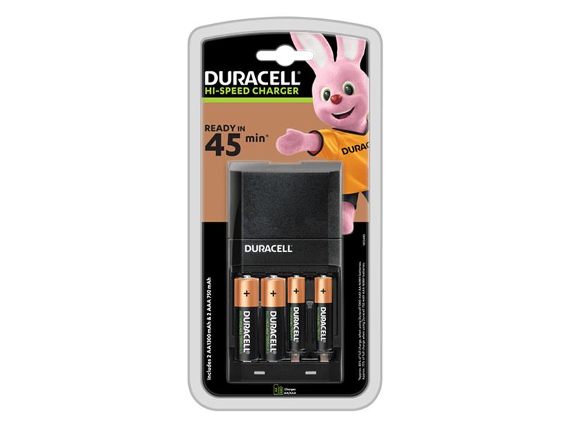 Duracell Hi-Speed Advanced Battery Charger with Batteries DURS6374