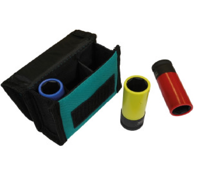 Makita 3pc Socket Set & Case - 17mm / 19mm / 21mm - E-12354