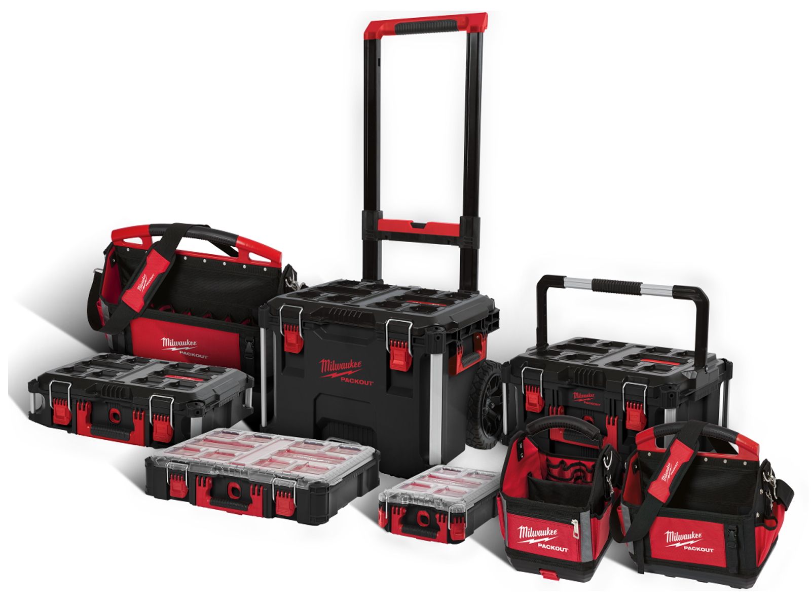 Milwaukee Packout - Packout Trolley / Box 2 / Box 3 / Organiser's & Tote Bags
