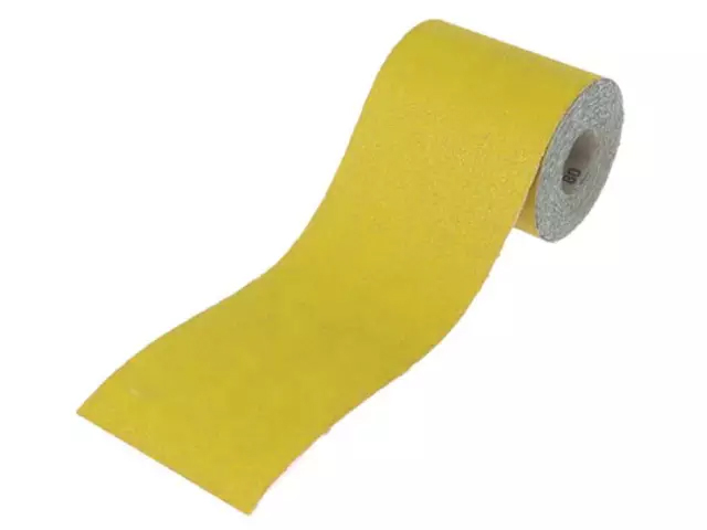 Faithfull Aluminium Oxide Sanding Paper Roll Yellow 115mm 60 Grit