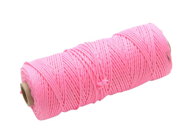 Faithfull Hi-Vis Nylon Brick Line 105m (344ft) - Pink