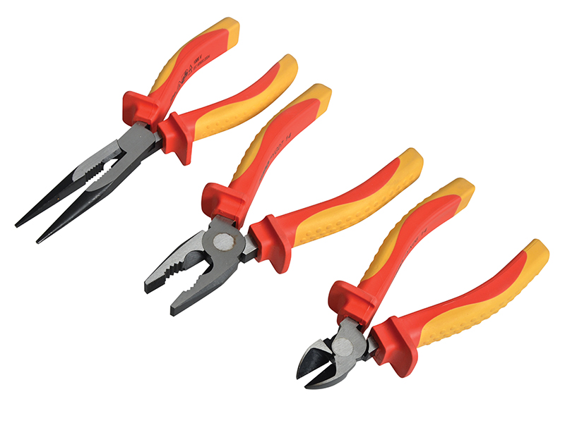 Faithfull 3 Piece VDE Pliers Set With Pouch - FAIPLVDESET