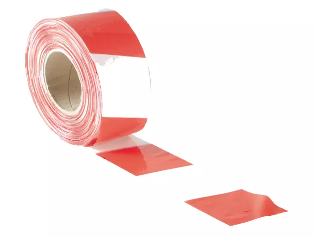 Faithfull Barrier Tape 70mm x 500 Metre Red & White