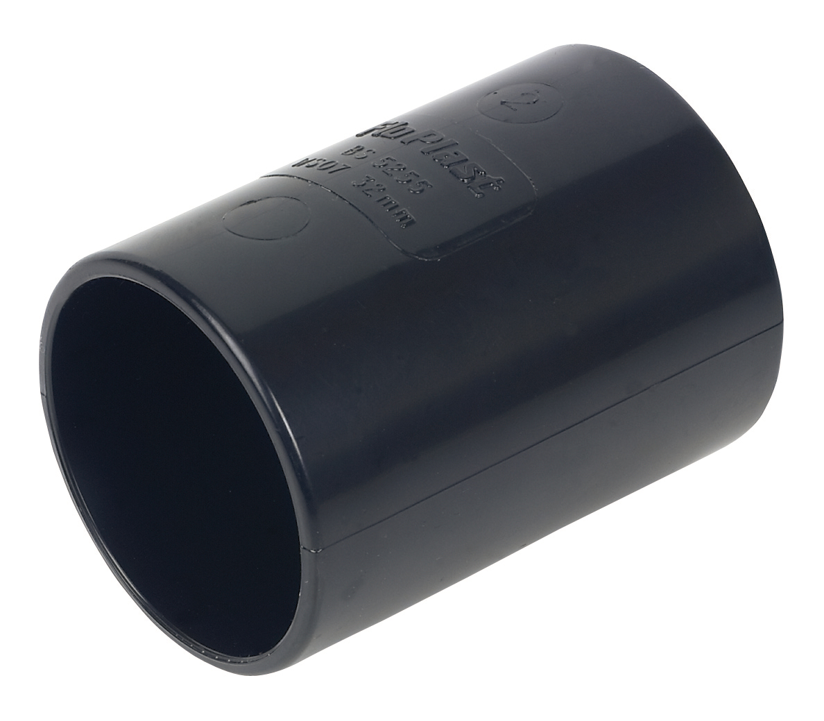 Floplast WS07BL 32mm (36mm) ABS Solvent Weld Waste System Coupling - Black