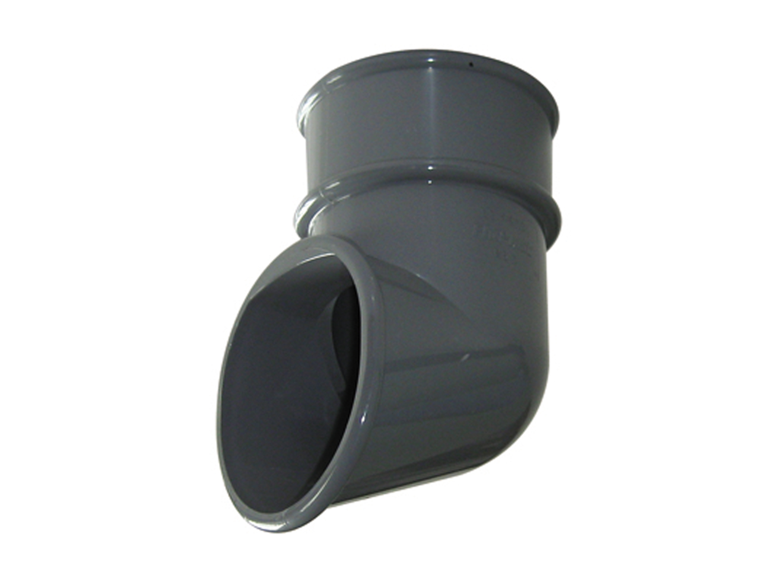 Floplast RB3GR 68mm Round Downpipe - Shoe - Grey