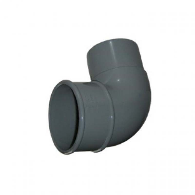 Floplast RB1GR 68mm Round Downpipe - 92.5* Offset Bend - Grey