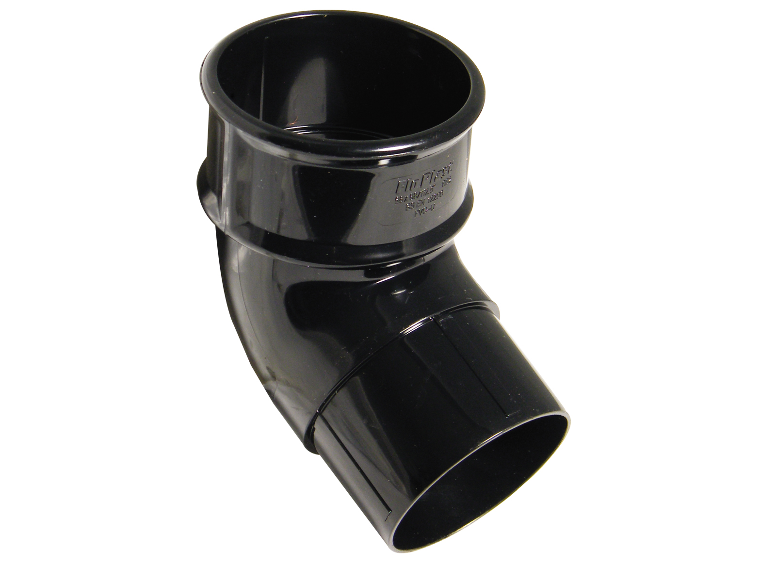 Floplast RB2BL 68mm Round Downpipe - 112.5* Offset Bend - Black