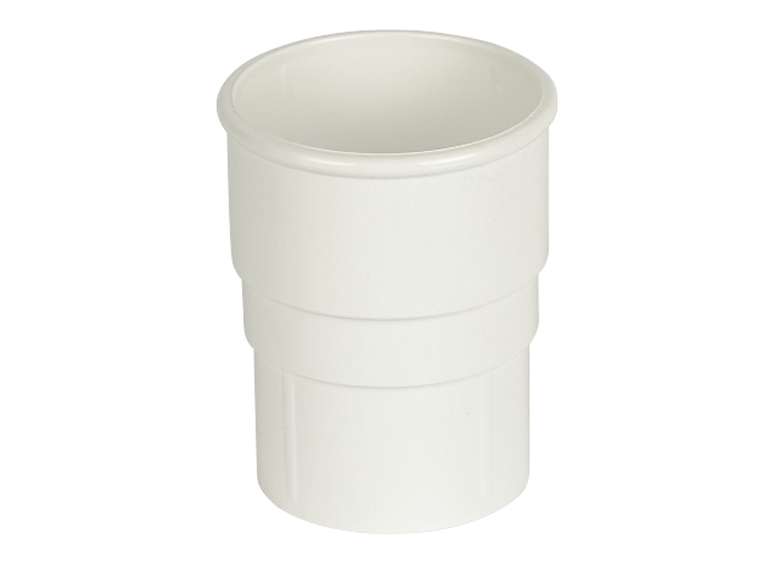Floplast RS1WH 68mm Round Downpipe - Pipe Socket - White