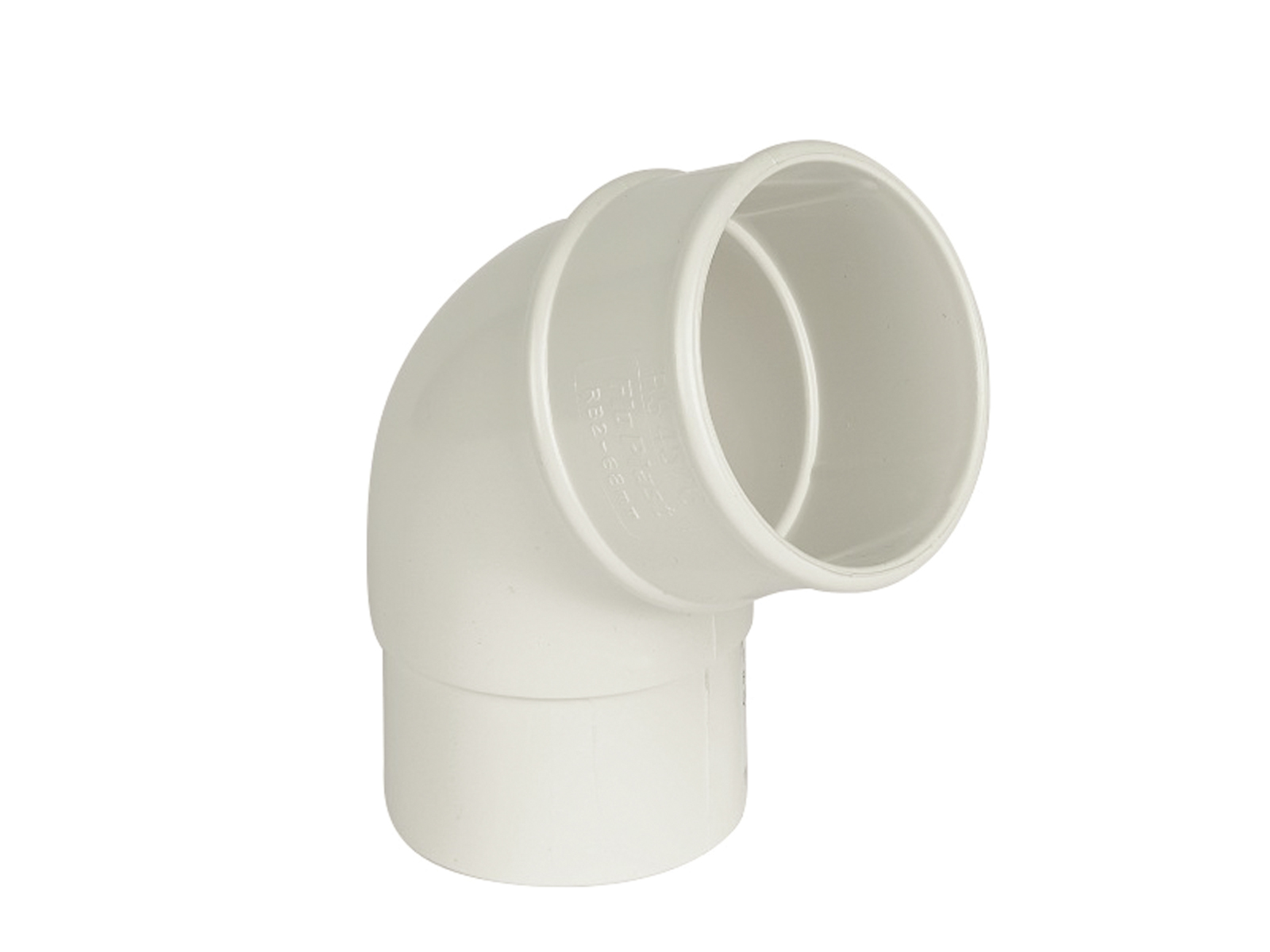 Floplast RB2WH 68mm Round Downpipe - 112.5* Offset Bend - White