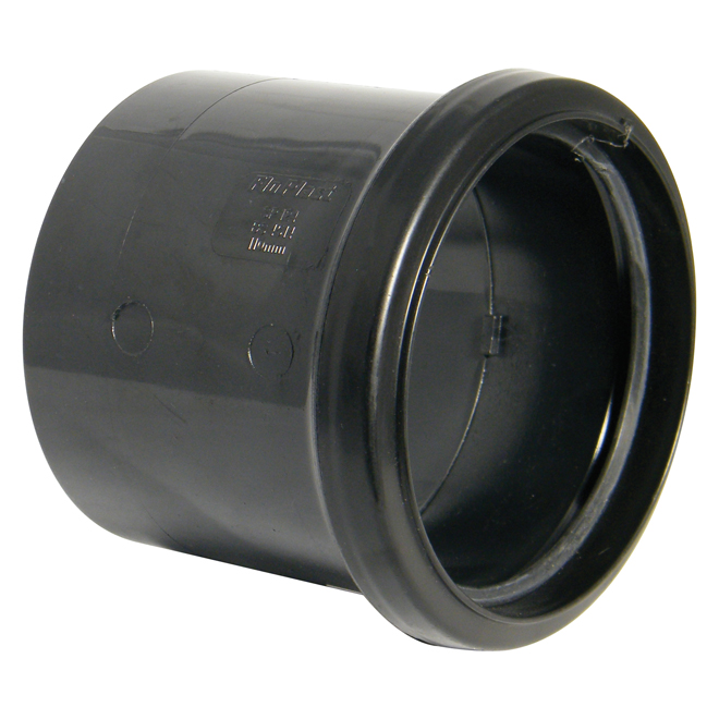 Floplast SP124BL 110mm/4 Inch Ring Seal Soil System - Coupling Single Socket - Black