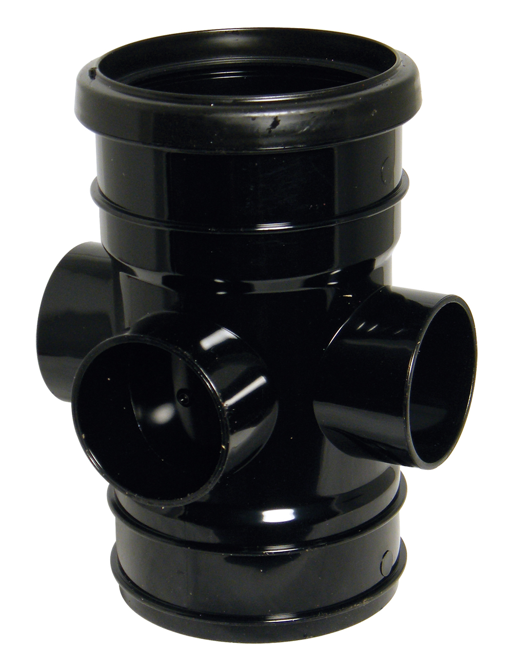 Floplast SP582BL 110mm/4 Inch Ring Seal Soil System - Boss Pipe Double Socket - Black