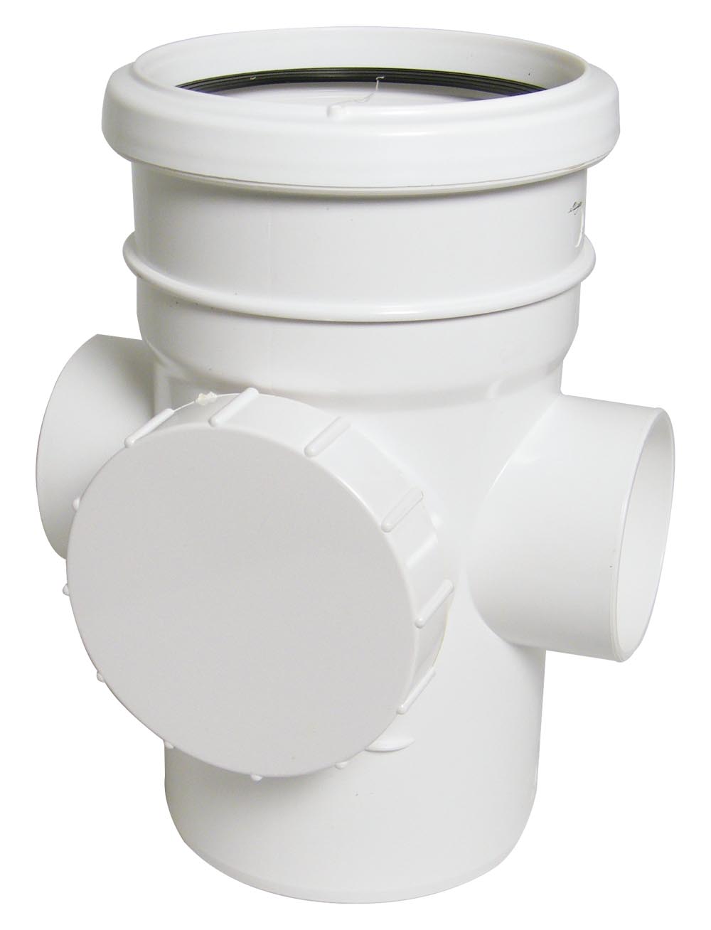 Floplast SP274WH 110mm/4 Inch Ring Seal Soil System - Access Pipe Single Socket - White