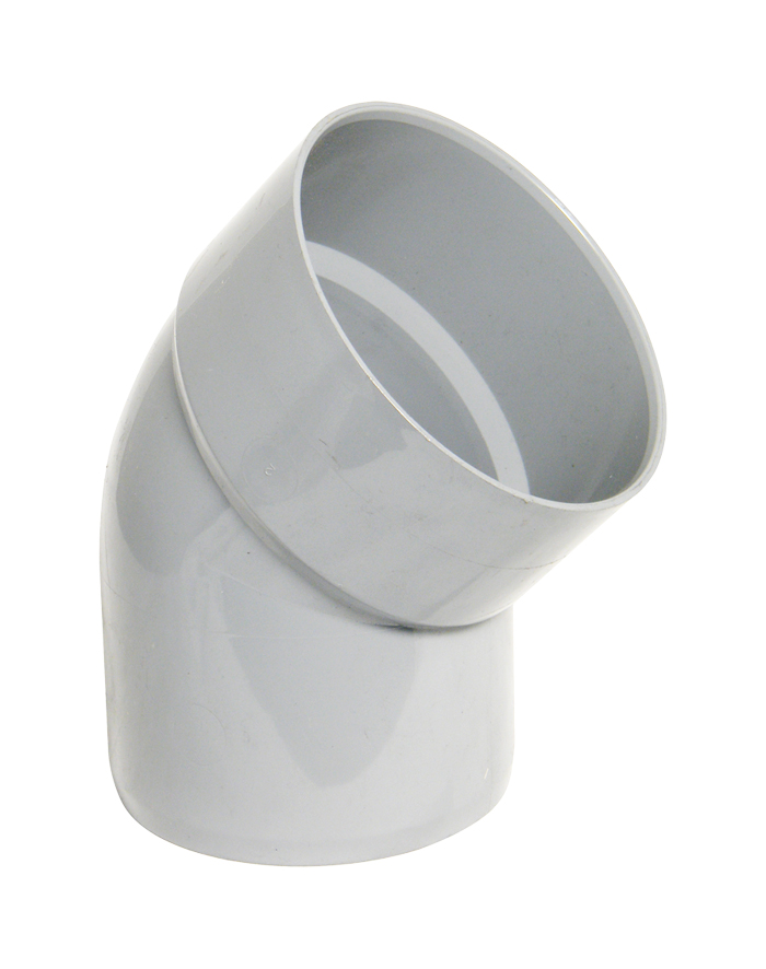 Floplast SP435WH 110mm/4 Inch Ring Seal Soil System - 135 Degree Offset Bend Single Socket - White