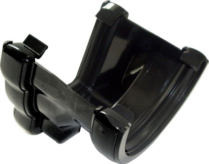 Floplast RNR3BL 110mm Niagara Ogee Gutter to 112mm Half Round Gutter Adaptor - Right Hand - Black