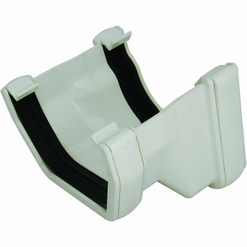 Floplast RNS3WH 110mm Niagara Ogee Gutter to 114mm Square Line Gutter Adaptor - Right Hand - White