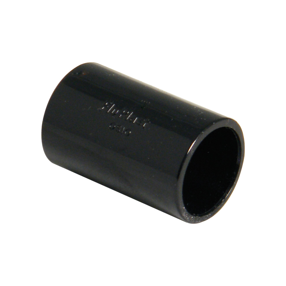 Floplast OS10BL 21.5mm Overflow Pipe Fittings - Coupling - Black