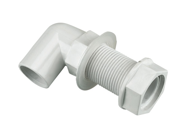 Floplast OS15WH 21.5mm Overflow Pipe Fittings - 90 Degree Bent Tank Connector - White