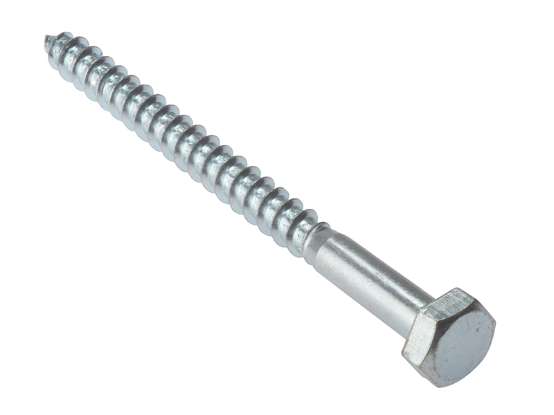 ForgeFix Coach Screw Hexagon Head Single Thread ZP M6 x 40mm Bag 10 FORCS640G
