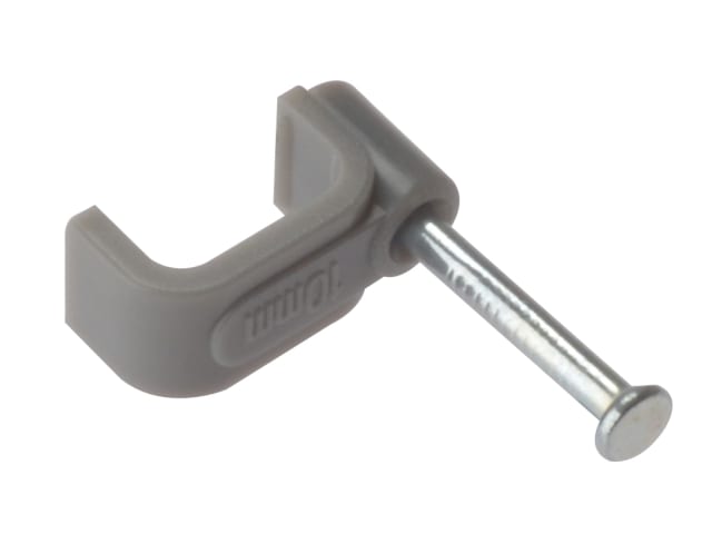 Forgefix Cable Clips Flat Grey 1.50mm (Box of 100)