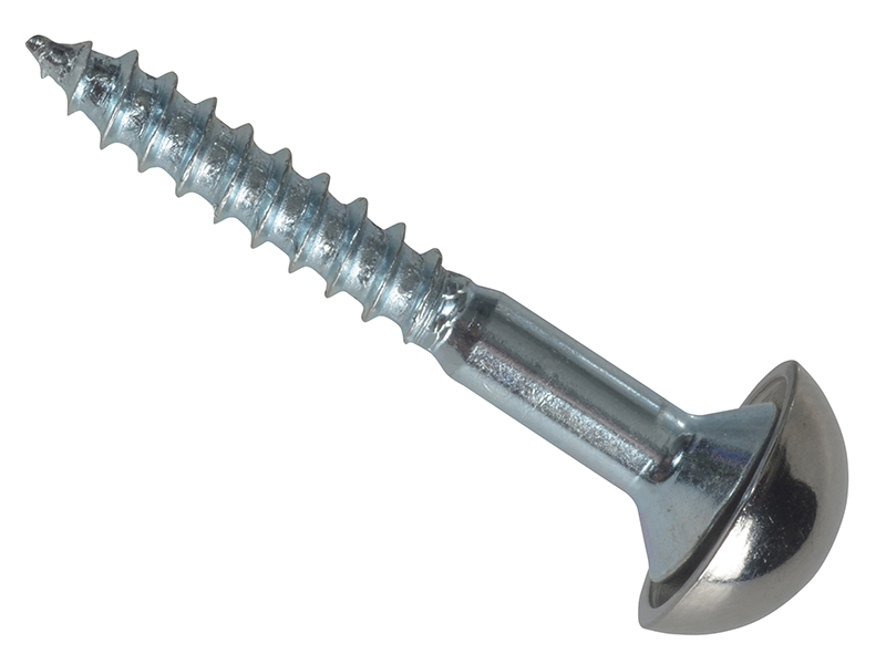 Forgepack Mirror Screws - Zinc Plated - 1.1/2in x 8 (Pack of 8)