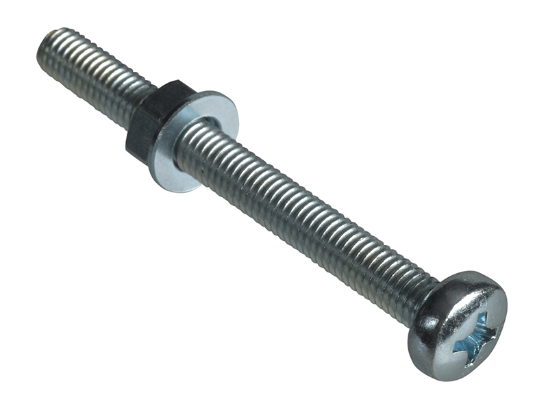 Forgepack Machine Screws Pan Head ZP M5 x 50mm (Pack of 6)